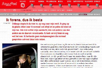 Ik forens, dus ik besta
